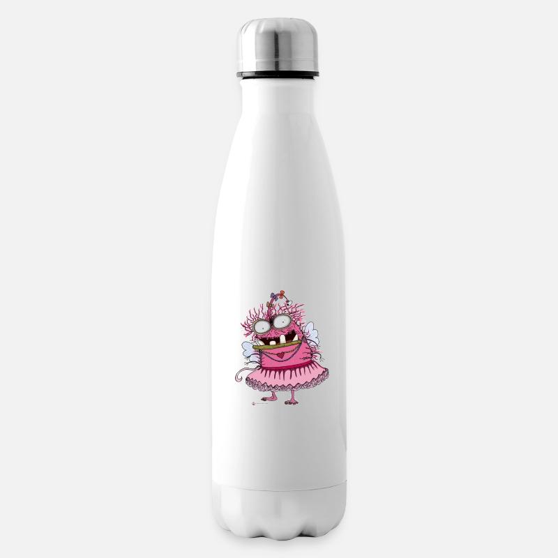 Rosa Monster Ballerina - Isolierflasche - Weiß