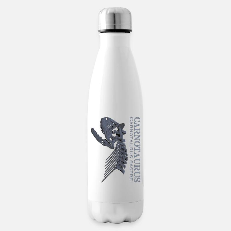 Carnotaurus Skull grey - Insulated Water Bottle - white
