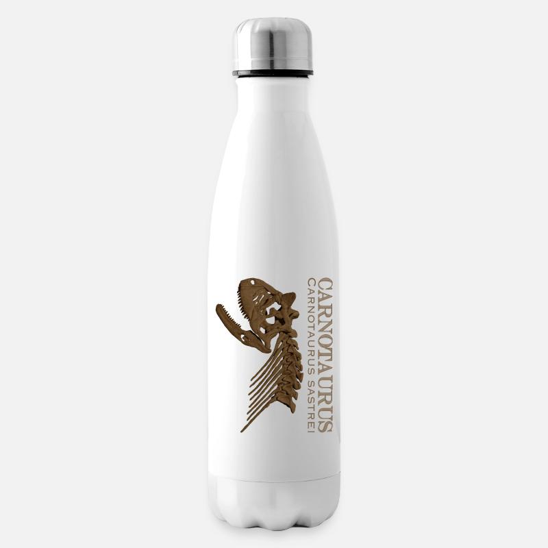 Crâne de Carnotaurus brun - Bouteille isotherme - blanc