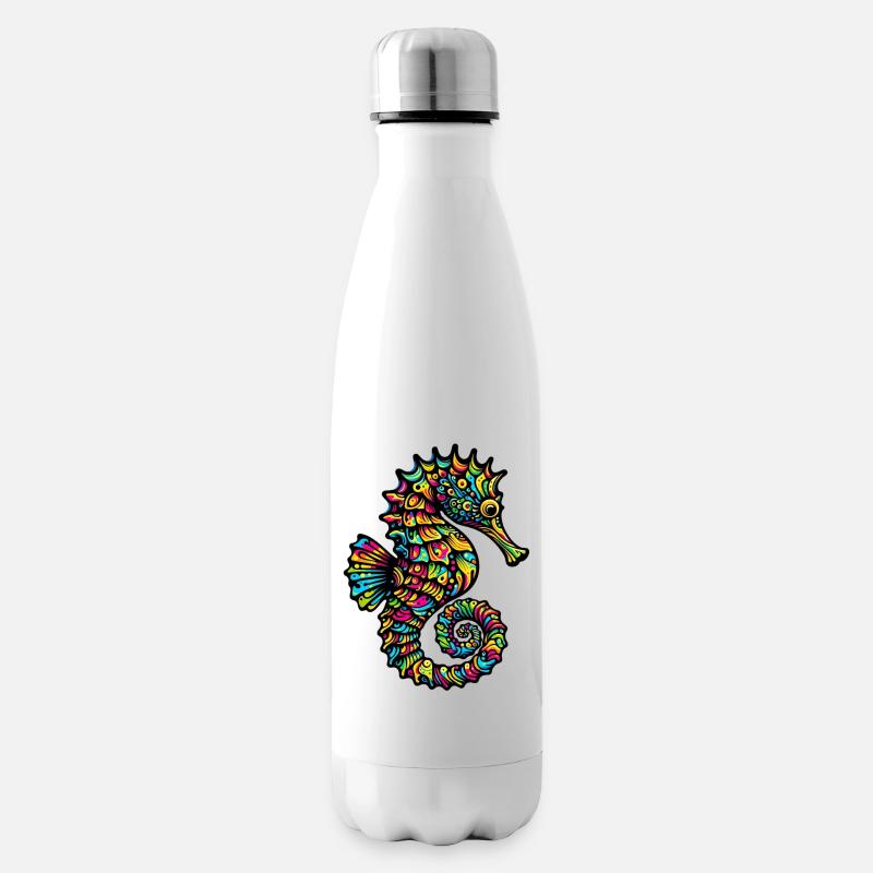 Seepferdchen - Isolierflasche - Weiß