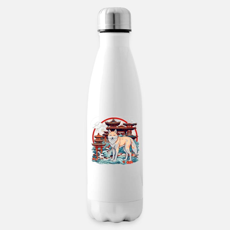 Asiatischer Fuchs - Isolierflasche - Weiß