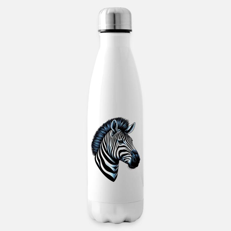 Zebra - Isolierflasche - Weiß