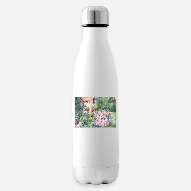 Hydrangea Bush - Insulated Water Bottle - white