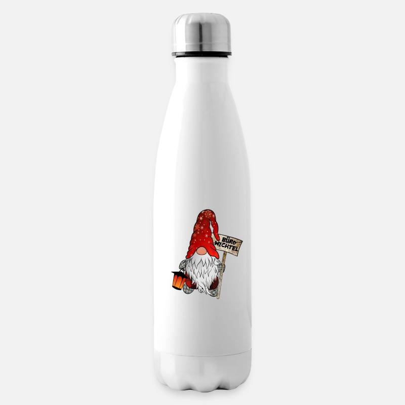 Büro Wichtel Weihnachtsgnom - Isolierflasche - Weiß
