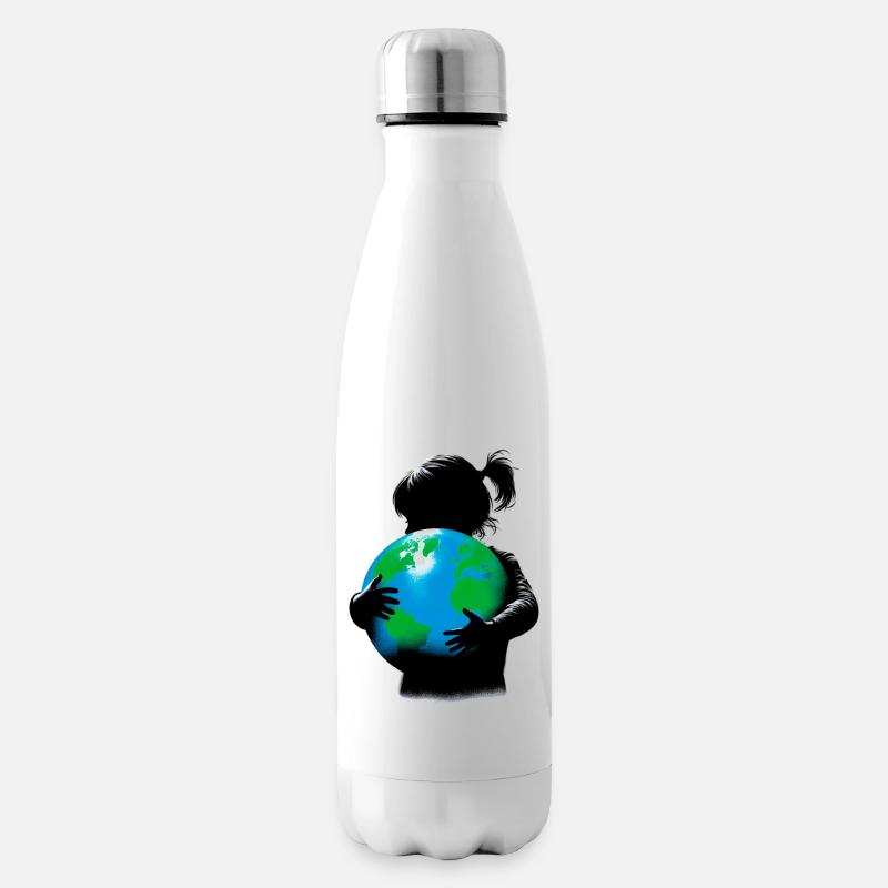 Planet Erde - Isolierflasche - Weiß