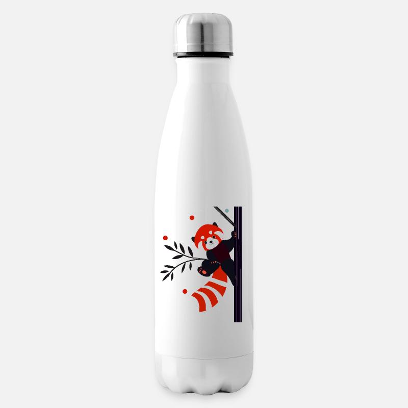 Panda roux heureux dans la jungle - Bouteille isotherme - blanc