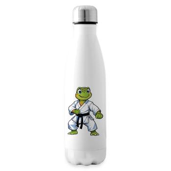 Karate Schildkröte Cartoon - Kampfsport - Isolierflasche - Weiß - Rechts