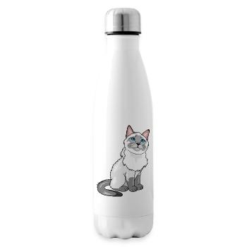 Stolze Siamkatze - Isolierflasche - Weiß - Rechts