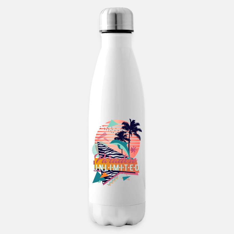 Paradise Unlimited (Formes, Dauphin) - Bouteille isotherme - blanc