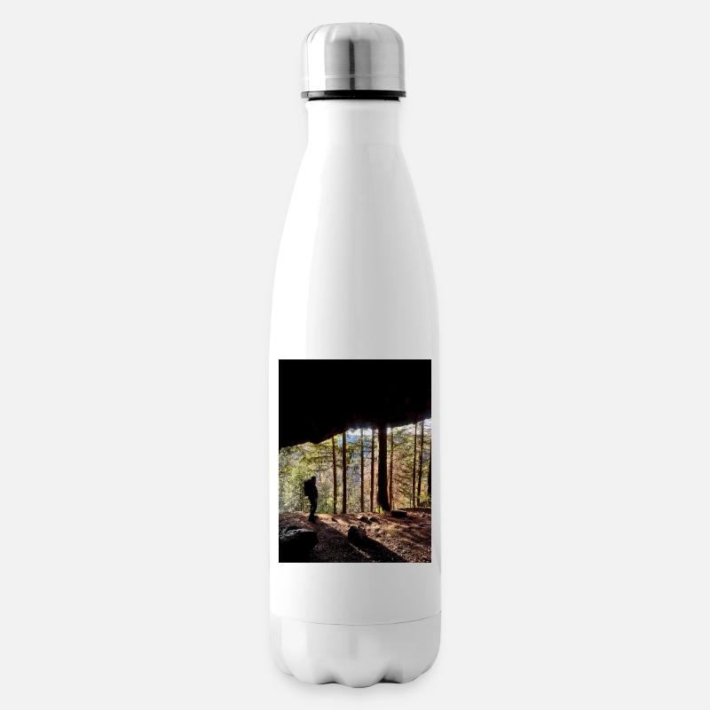 Waldwanderer Naturkunst Design - Isolierflasche - Weiß