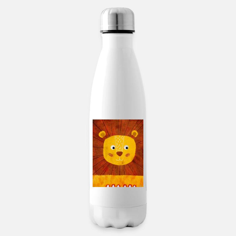 Strahlender Löwenfreund - Isolierflasche - Weiß