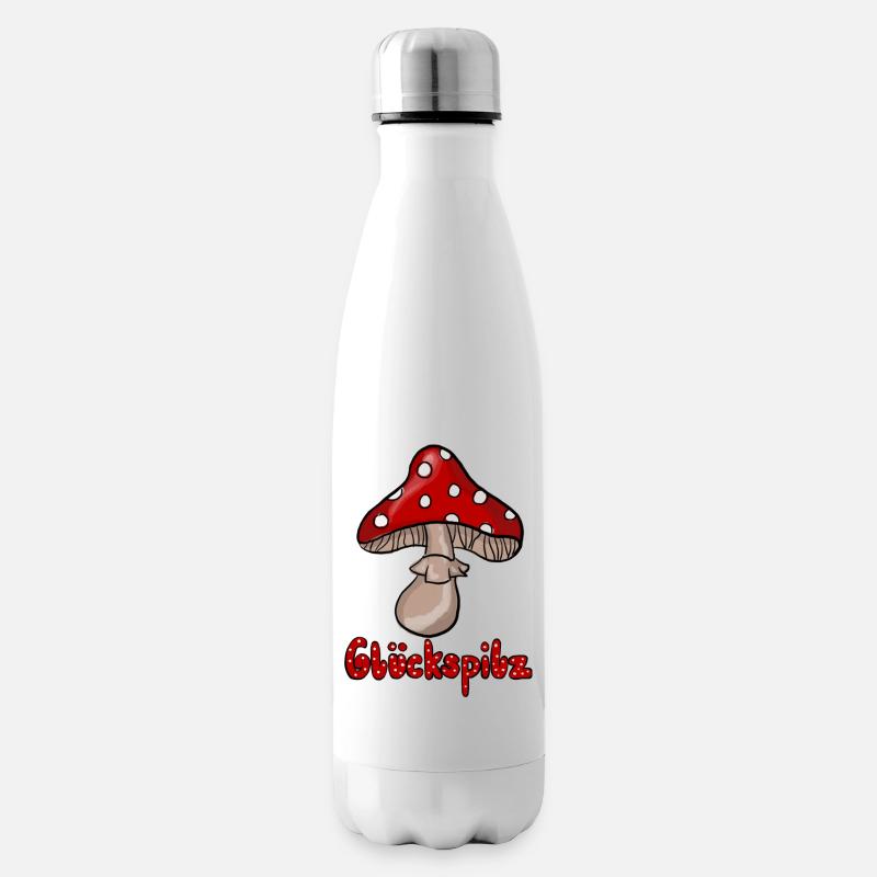 Glückspilz  - Isolierflasche - Weiß