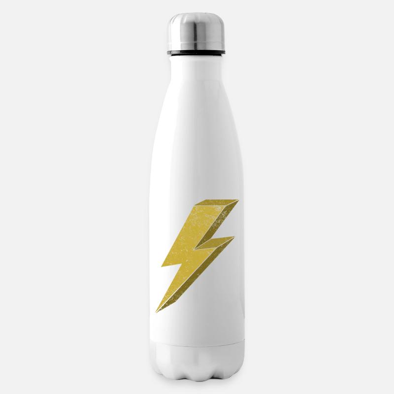 Dynamic Flash in Gold 3D - Insulated Water Bottle - white