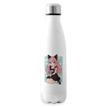 fille_chat - Insulated Water Bottle - white - Right
