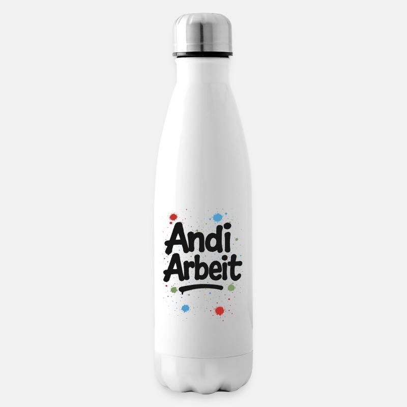 Andi-Arbeit-Andreas-Andrea-Andy-Spruch-Name-lus - Insulated Water Bottle - white