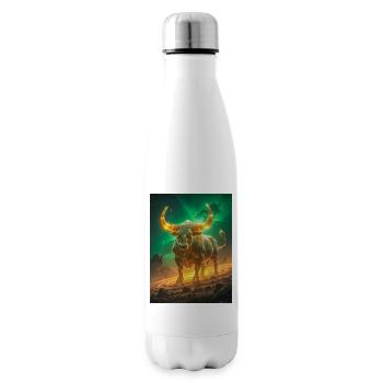 Taureau céleste forgé à partir de la lumière des étoiles et éternel - Bouteille isotherme - blanc - Droite