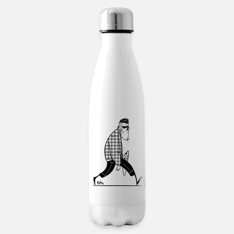 Hipster - Isolierflasche - Weiß