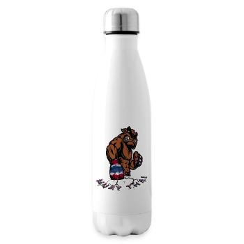 Bulldog Boxer Flag Fury - Insulated Water Bottle - white - Right