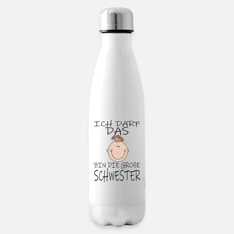 Darf das bin die Große Schwester - Isolierflasche - Weiß