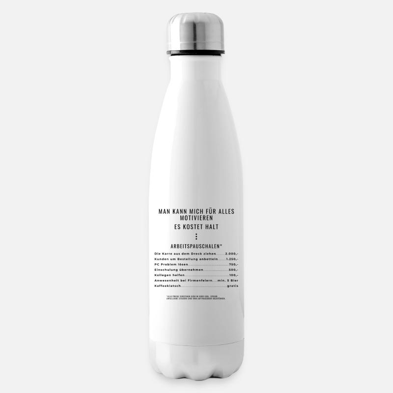 Motivation durch Pauschalen - Isolierflasche - Weiß