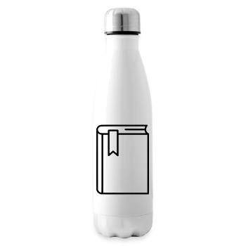 Buch Notizbuch Lesezeichen Icon - Isolierflasche - Weiß - Rechts