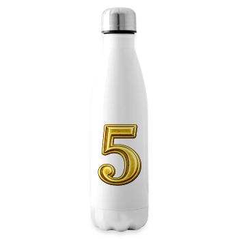Golden Five Ornament - Insulated Water Bottle - white - Right