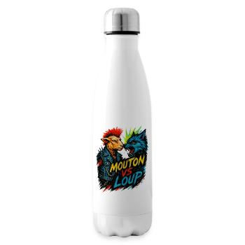 Mouton Punk Contre Loup Féroce - Bouteille isotherme - blanc - Droite