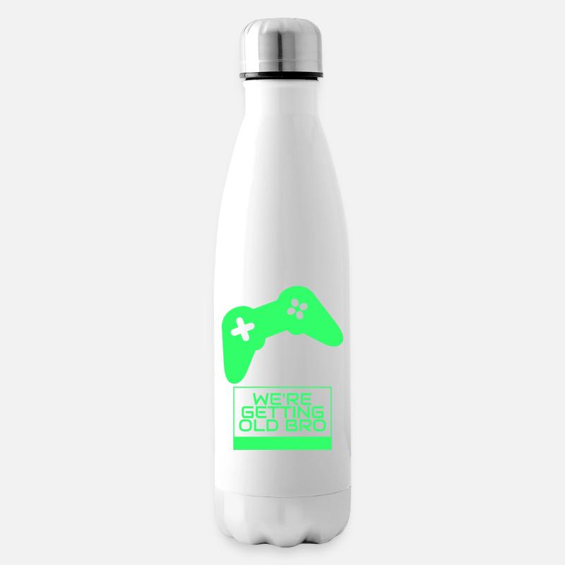 Wir werden älter, Bruder-Gamer - Isolierflasche - Weiß