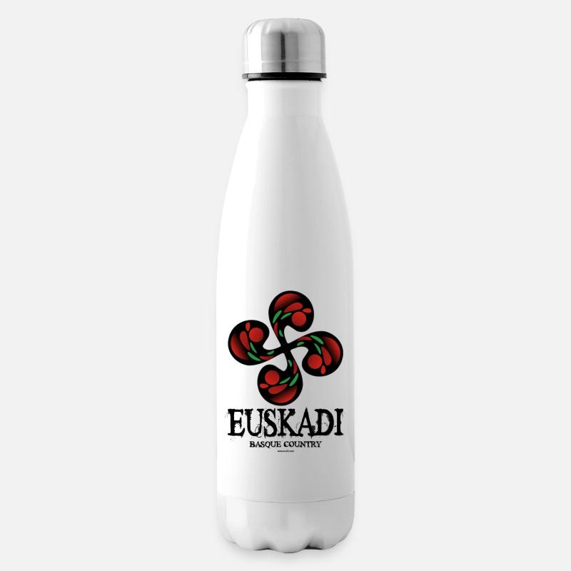 croix basque - Bouteille isotherme - blanc