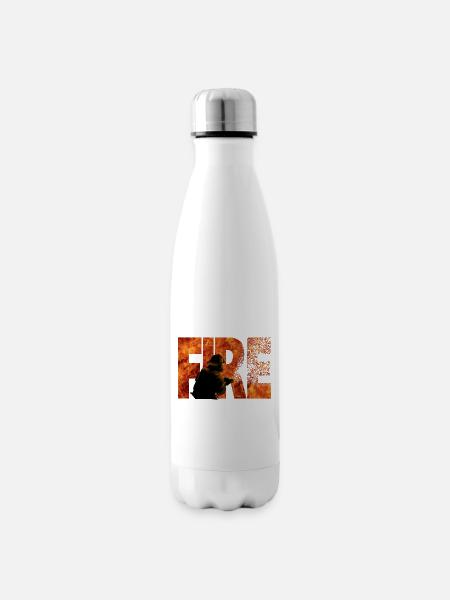 Feuerwehr - Isolierflasche - Weiß