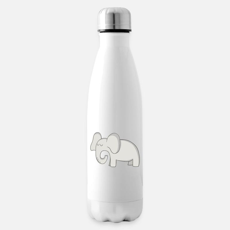 Elefant - Isolierflasche - Weiß