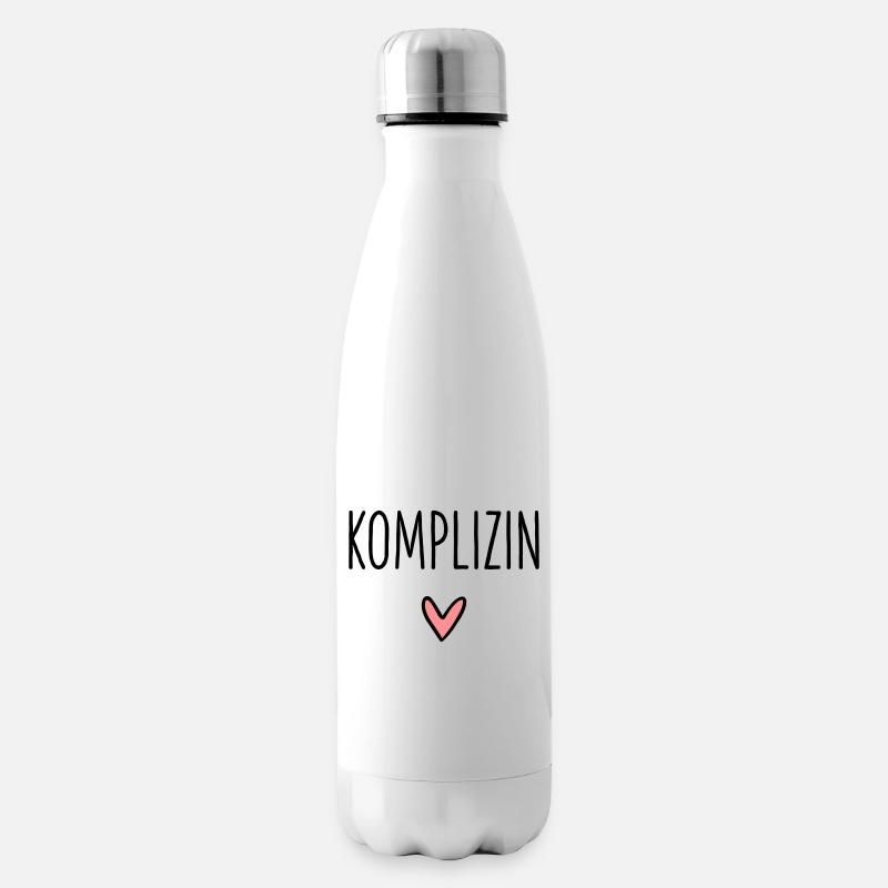 Komplizin Herz Geschenk Freundschaft Liebe - Isolierflasche - Weiß
