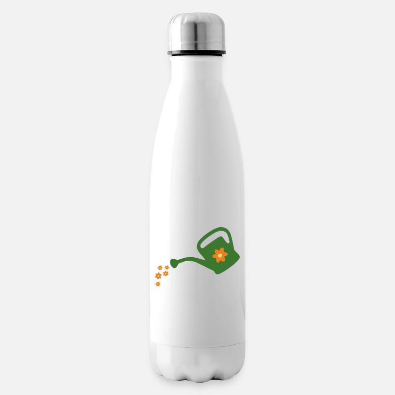 Blumen gießen Gießkanne (dunkel) - Isolierflasche - Weiß