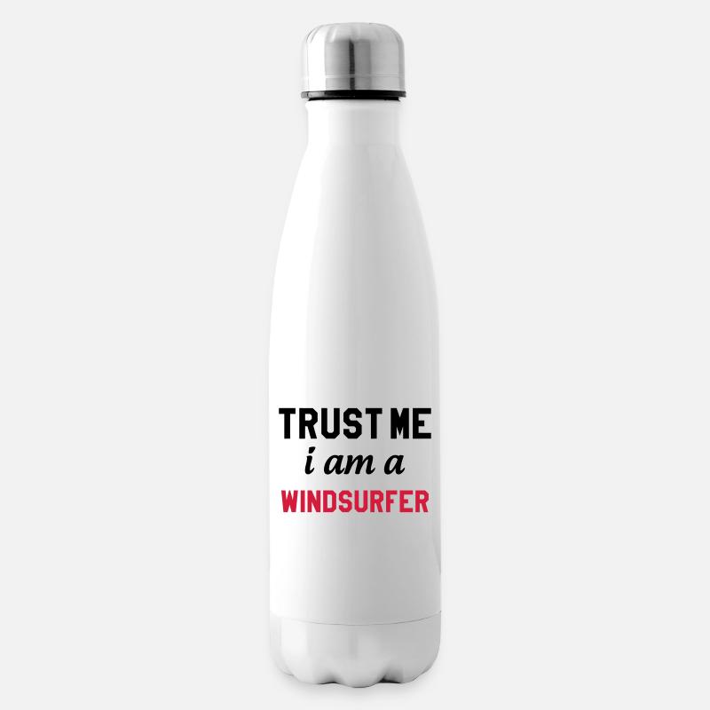 Windsurfen / Windsurfer / Windsurf / Windsurfing - Isolierflasche - Weiß