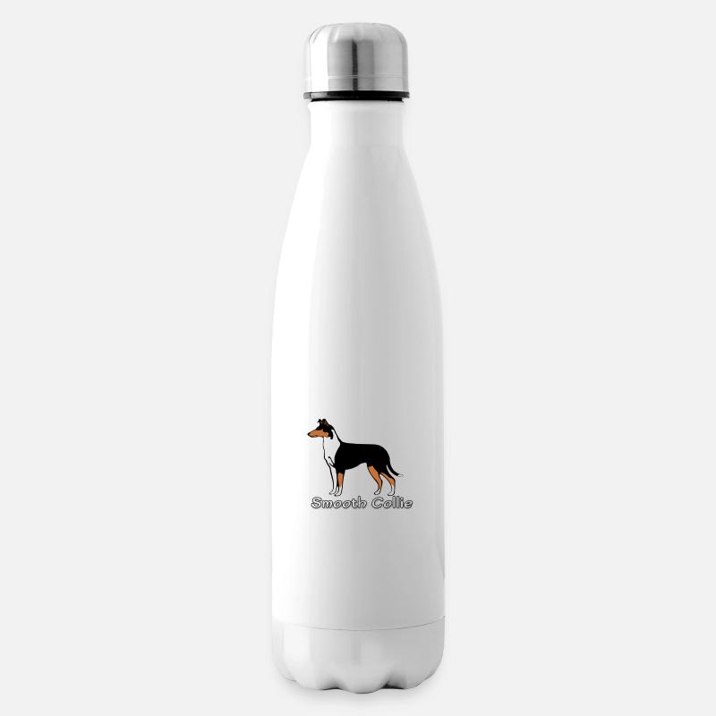 Smooth Collie tricolour - Isolierflasche - Weiß