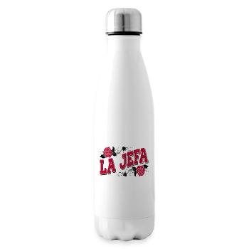 La Jefa Funny Spanish Boss Babe Saying - Insulated Water Bottle - white - Right
