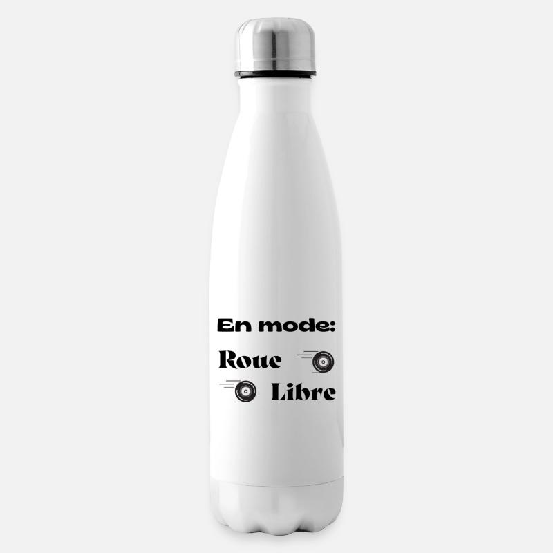 En mode roue libre - Bouteille isotherme - blanc