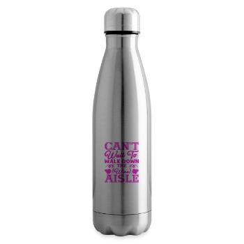 Sarcastique a hâte de marcher dans l’allée des vins - Bouteille isotherme - argent clair - Droite