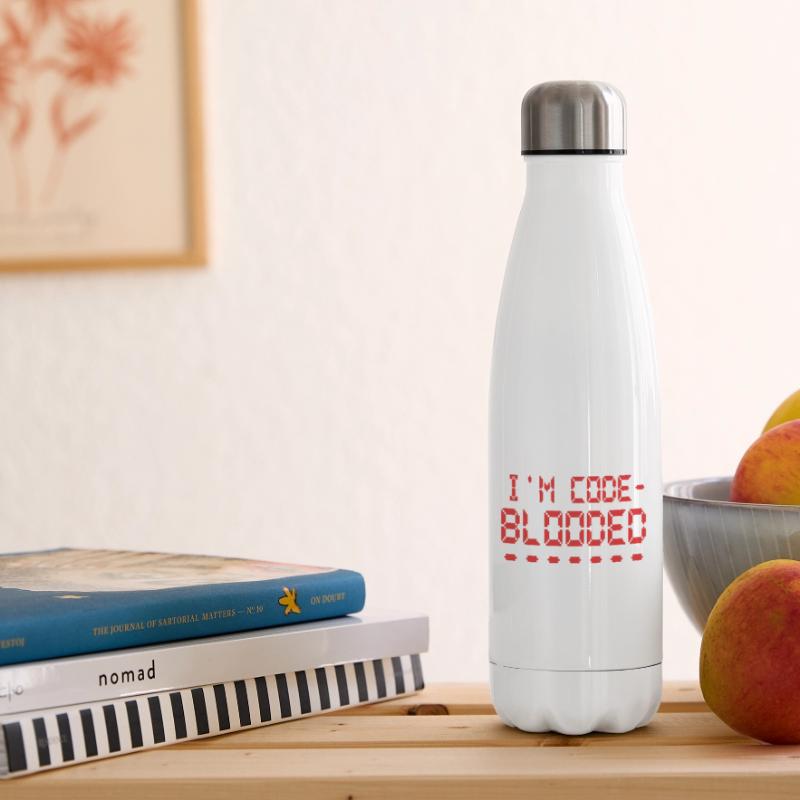 Computer Programming I'm Code Blooded Programmer Insulated Water Bottle