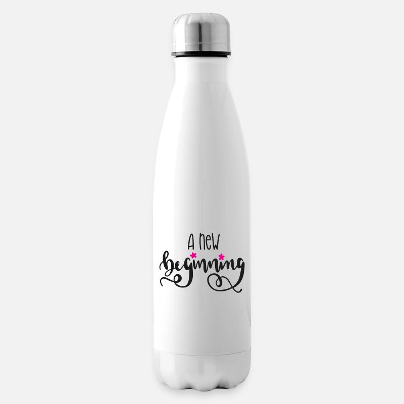 A New Beginning - Insulated Water Bottle - white