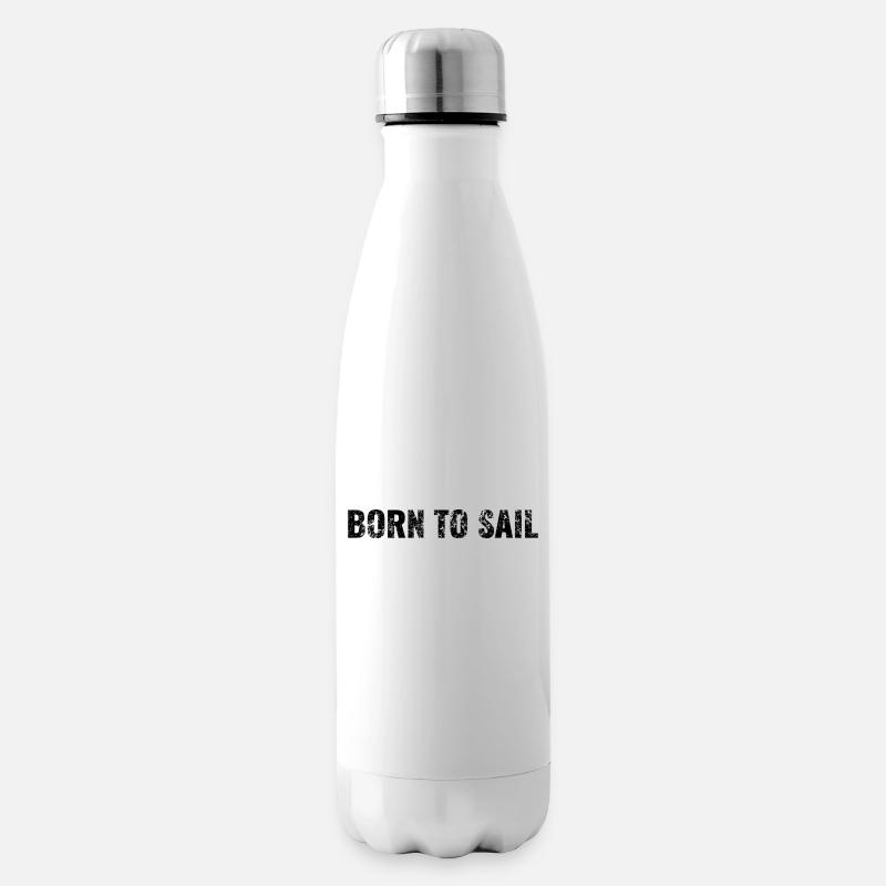 Born to Sail - Isolierflasche - Weiß