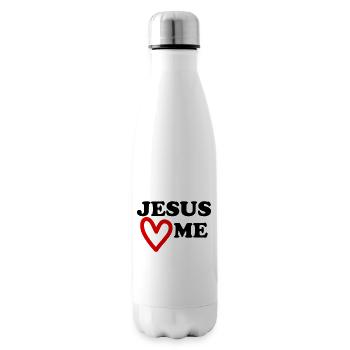 Jesus loves me heart loves me - Insulated Water Bottle - white - Right