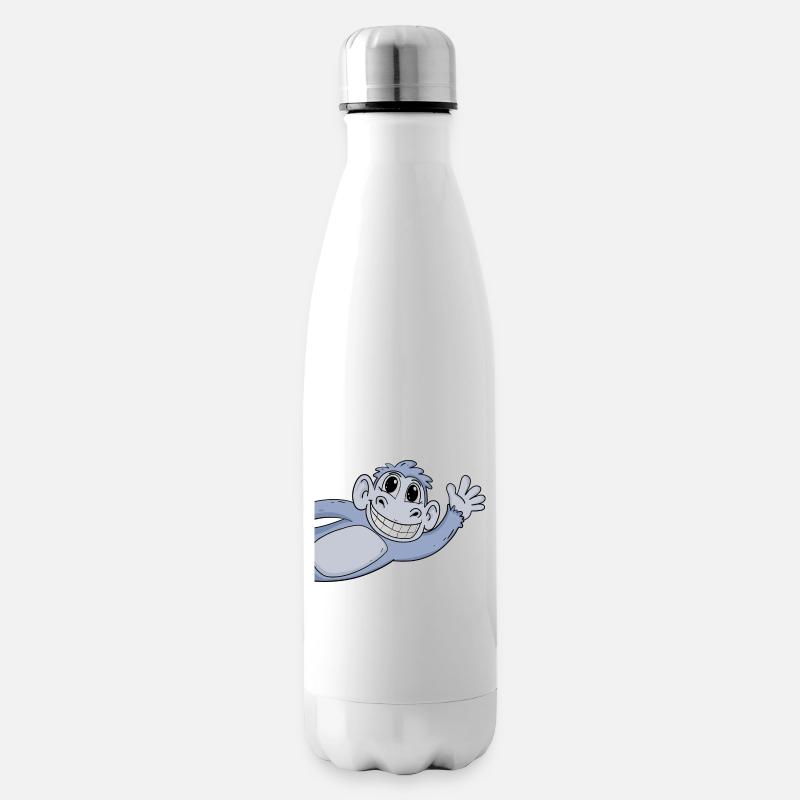 Affe Gruß Begrüßung - Isolierflasche - Weiß