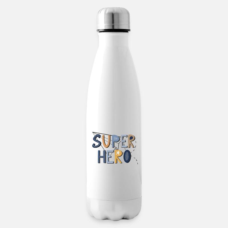 Super Hero – Starkes Design 🦸‍♂️⭐ - Isolierflasche - Weiß