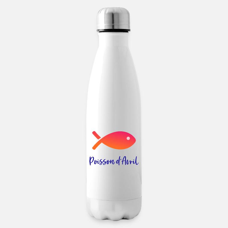 POISSON. POISSON D'AVRIL - Bouteille isotherme - blanc