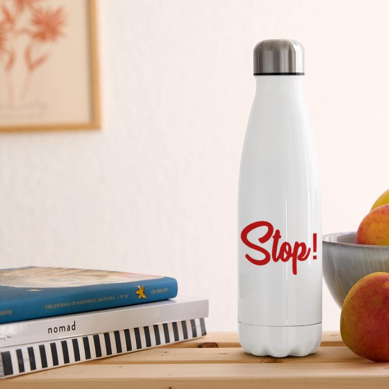 STOP. HUMOR. MESSAGE. QUOTATION. PANEL. DAD Insulated Water Bottle