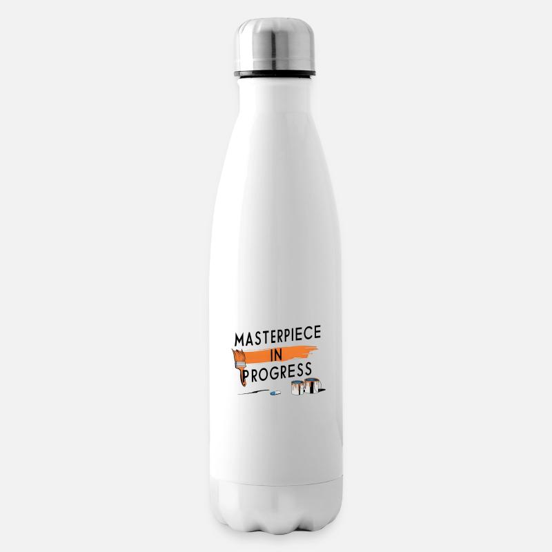 Masterpiece in Progress - Insulated Water Bottle - white