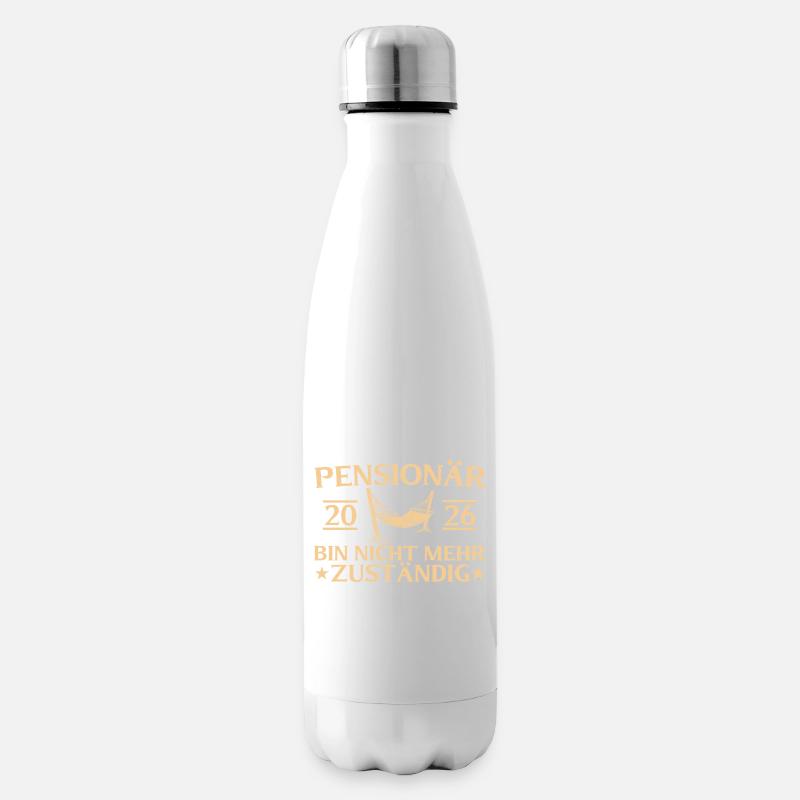 Pensionär 2026 Abschiedsgeschenk Beamter - Isolierflasche - Weiß