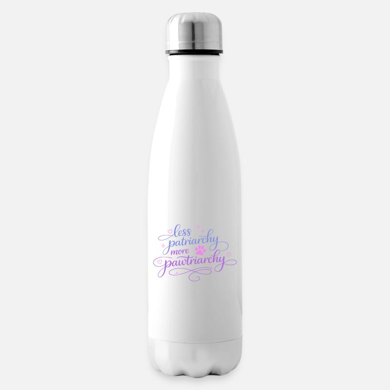 less patriarchy, more pawtriarchy - Isolierflasche - Weiß