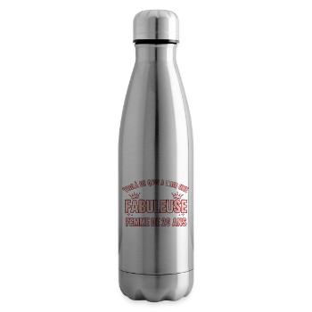 Fabulous 20 Year Old Queen of Style - Insulated Water Bottle - silver - Right